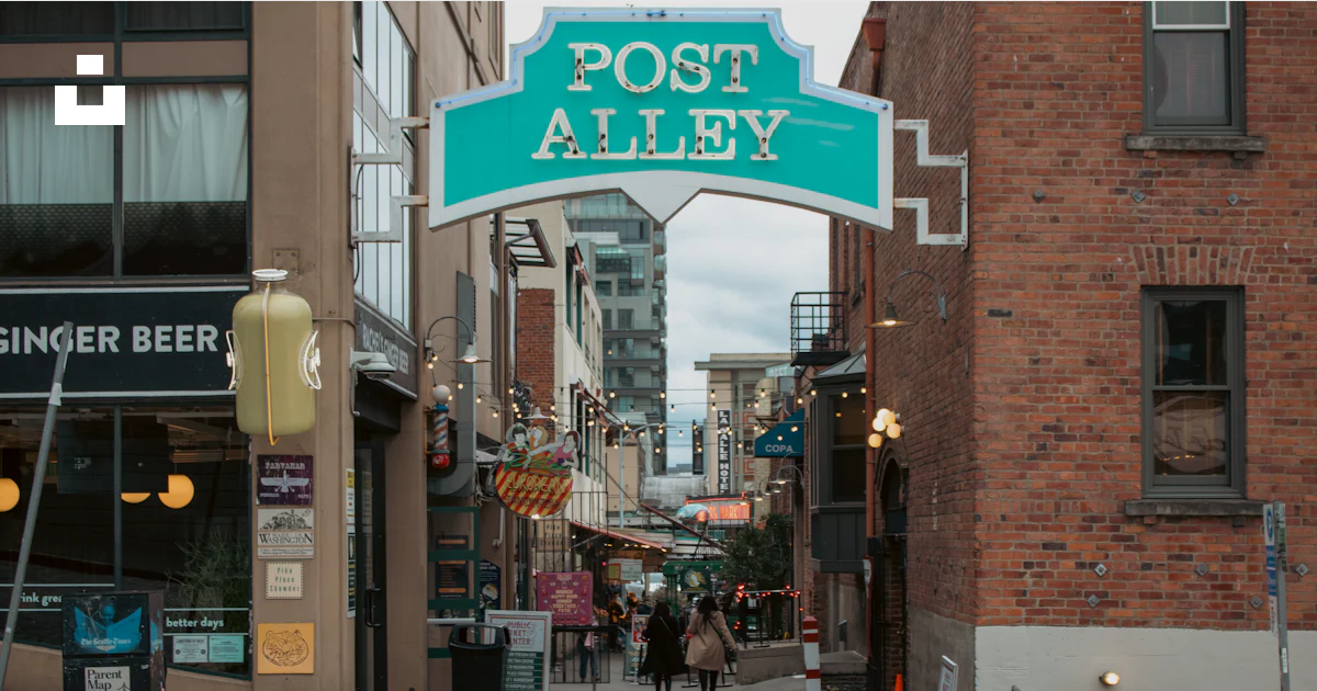 Post Alley Post alley in seattle is shown. photo – Free Building Image on Unsplash