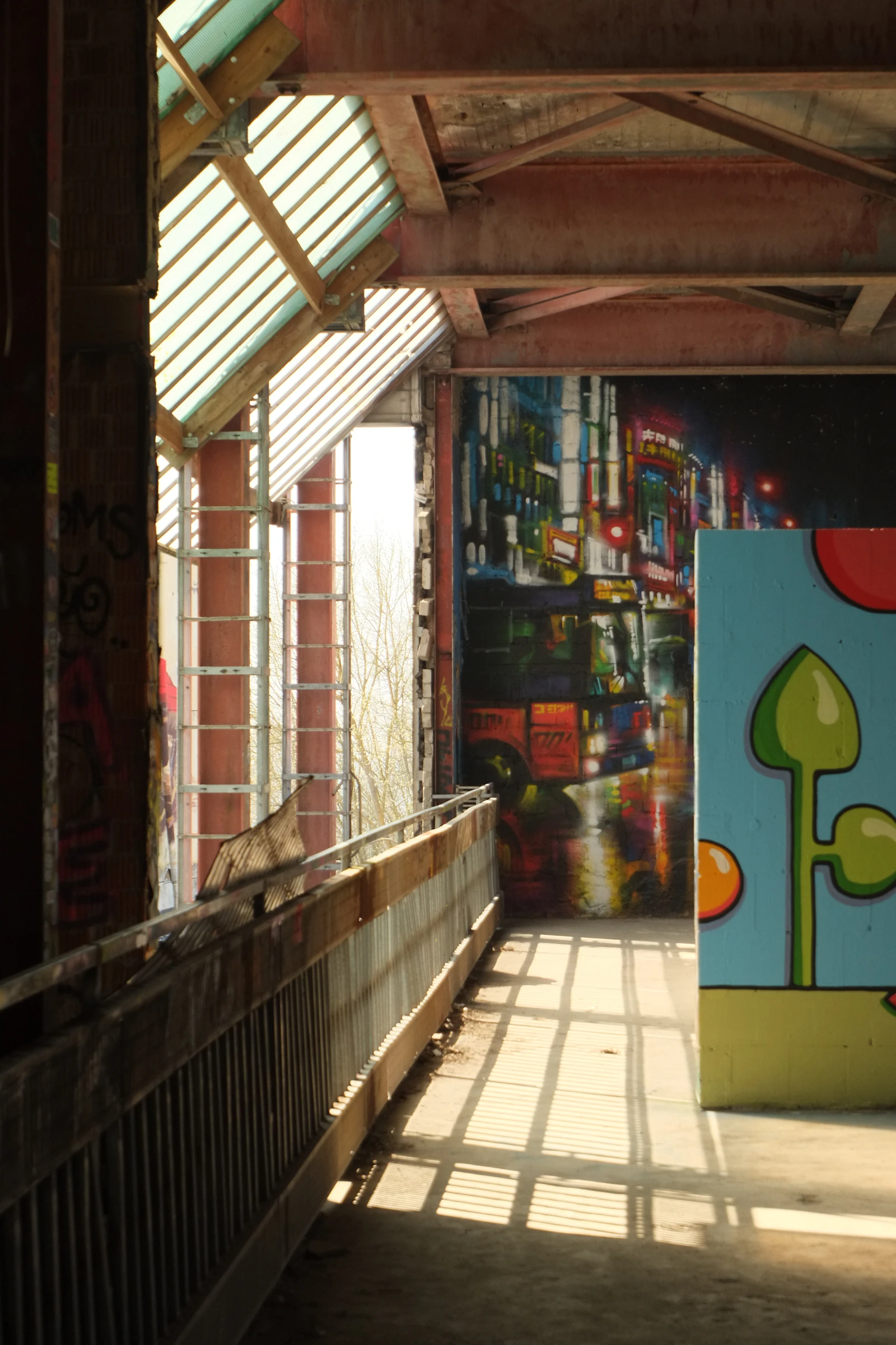 Moderne soverom dekorert med et street art-bilde
