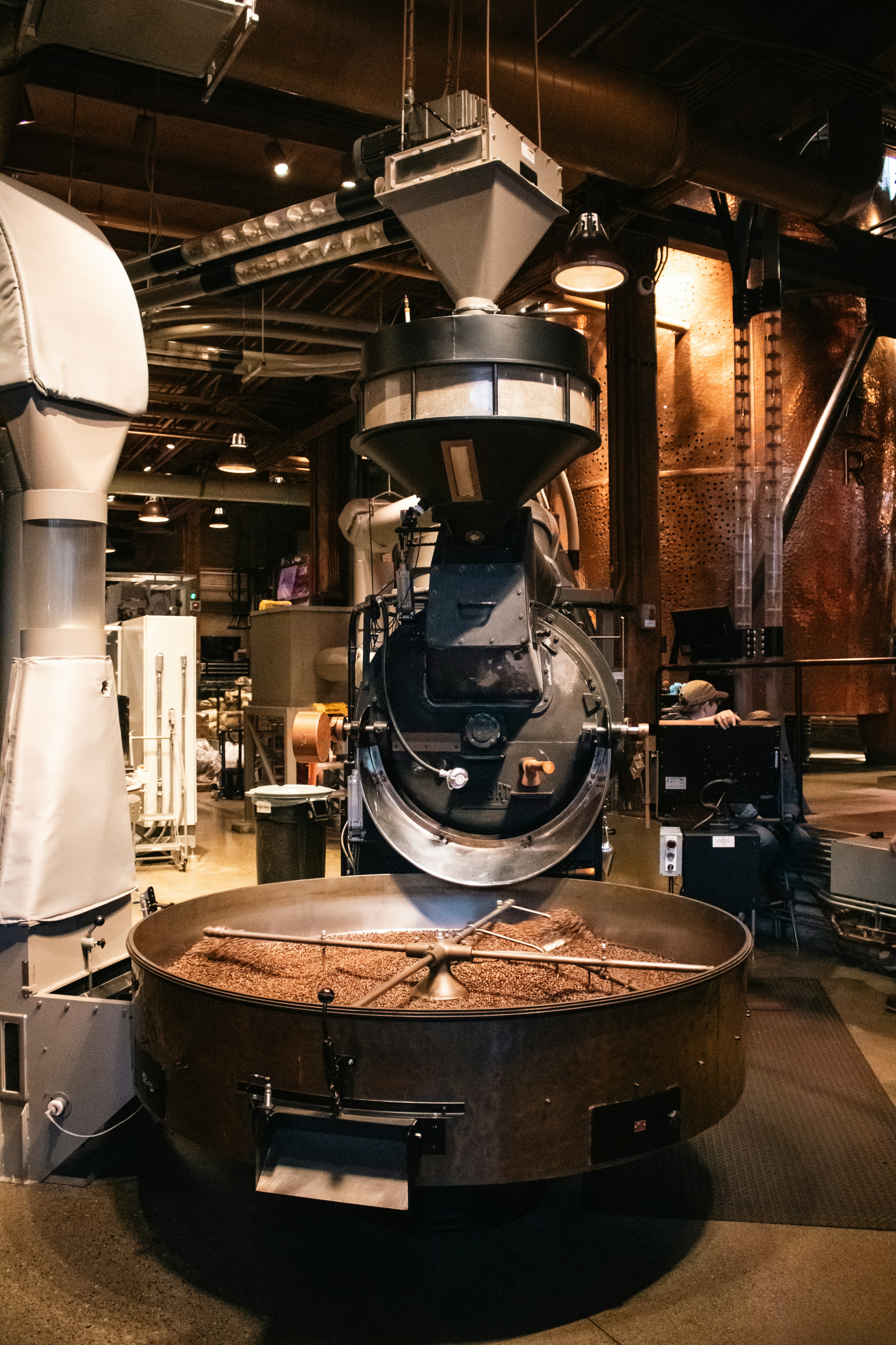 Starbucks Reserve Roastery interior with copper casks