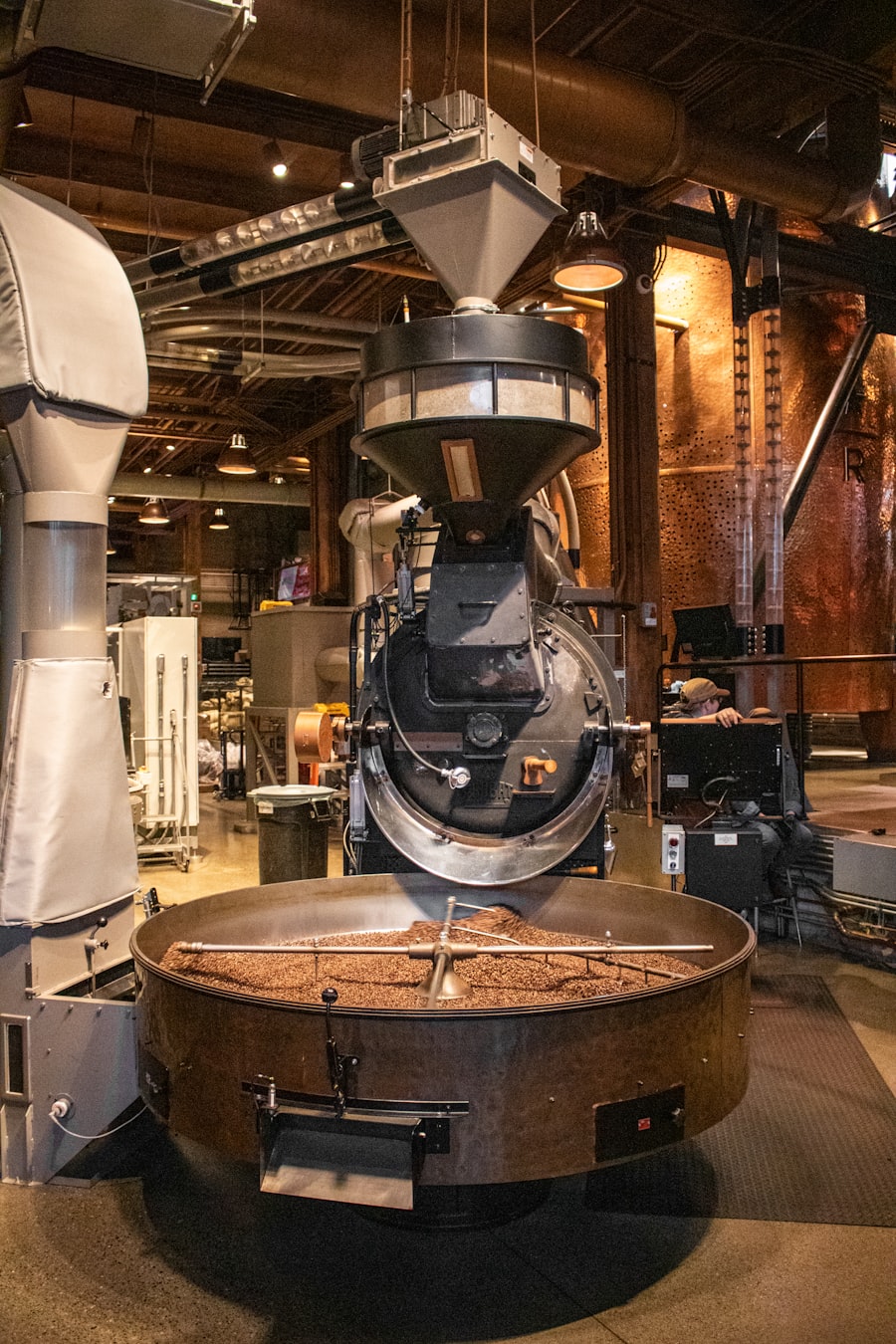 Inside the Ember Roasters workshop with industrial coffee roasting equipment