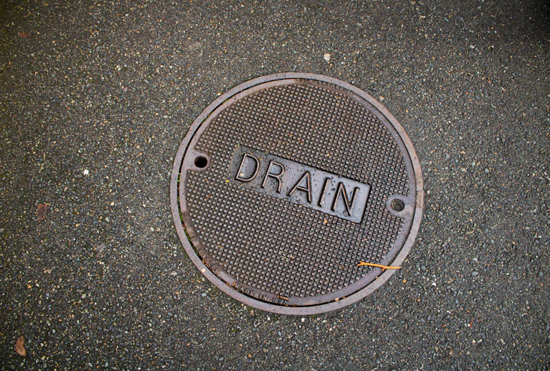 Drain cover ready for professional clearing service