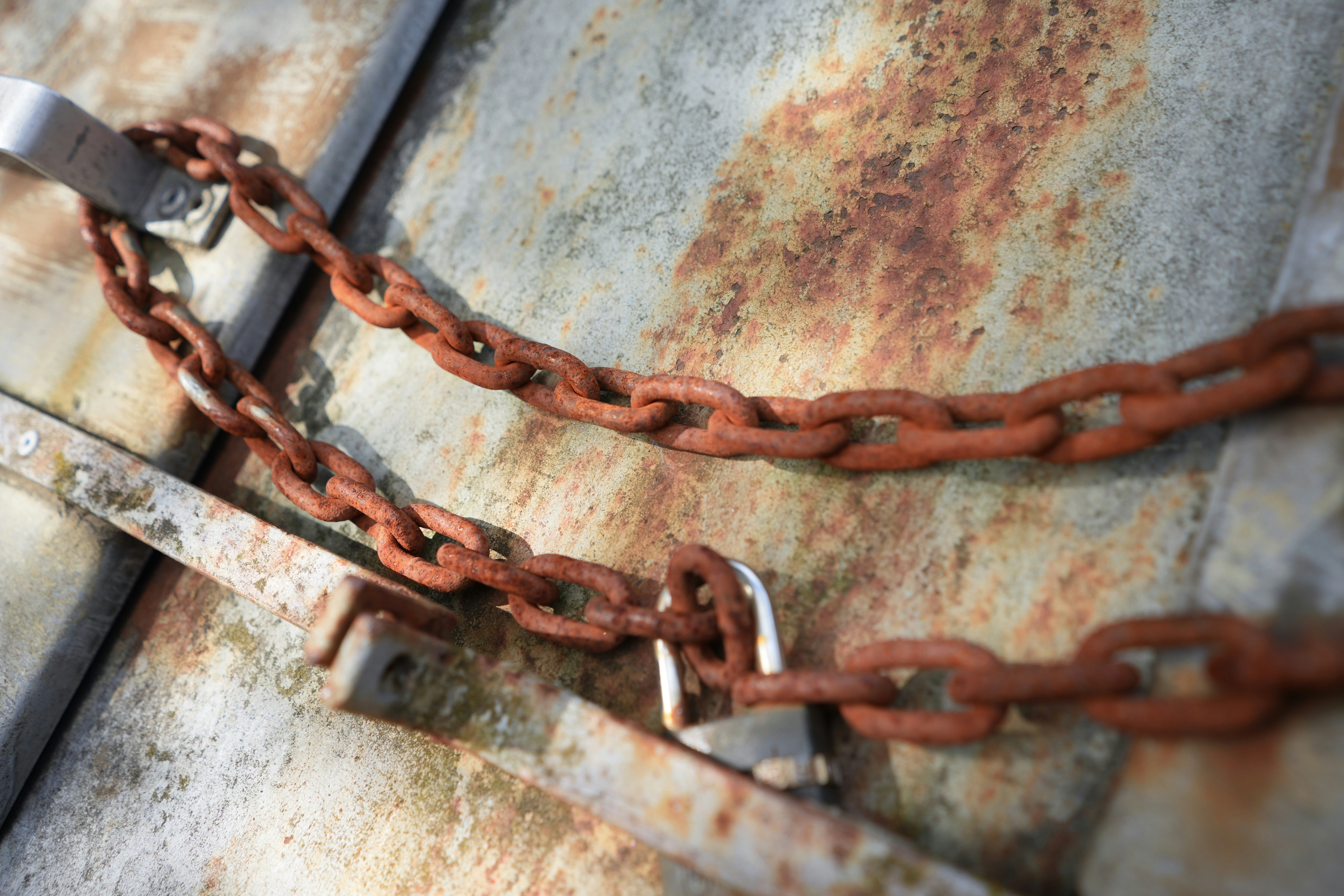 Rostige Metallkette
