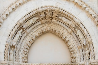 Ornate stone archway with detailed carvings.