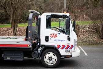 Tow truck is ready for emergency assistance.