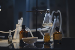 A laboratory with various chemistry equipment.