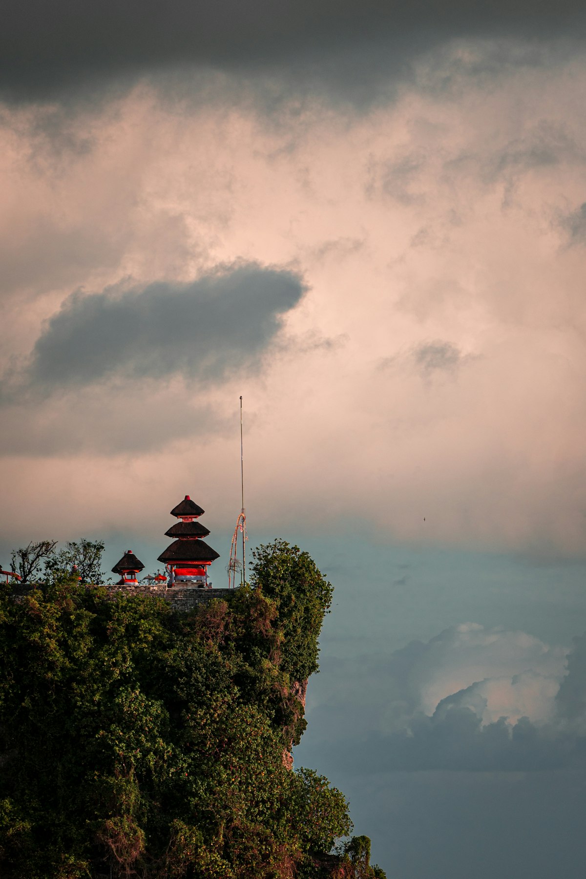 Uluwatu Temple perched on a cliff in Bali