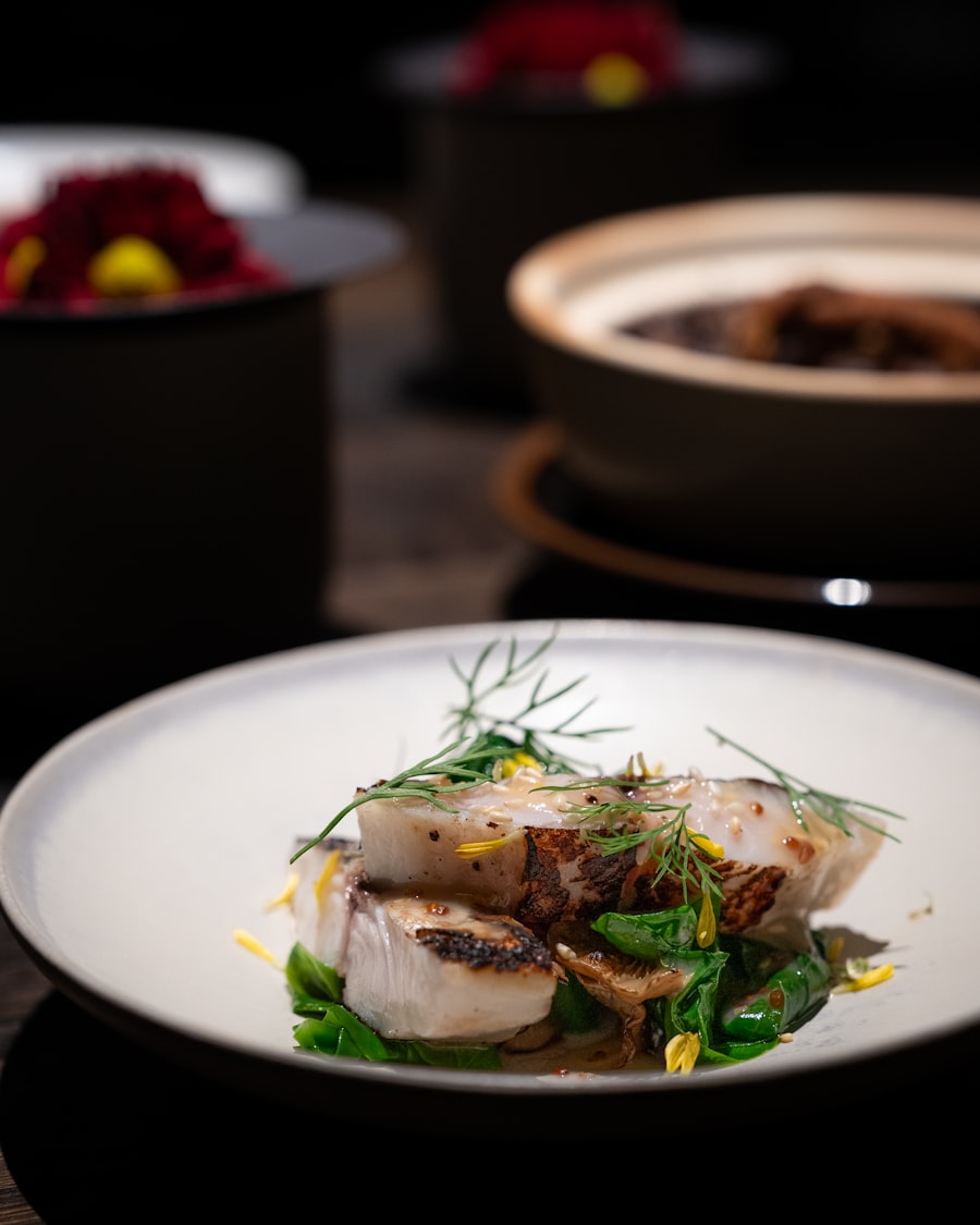 Plat gastronomique signature à l'Atrium Berbère