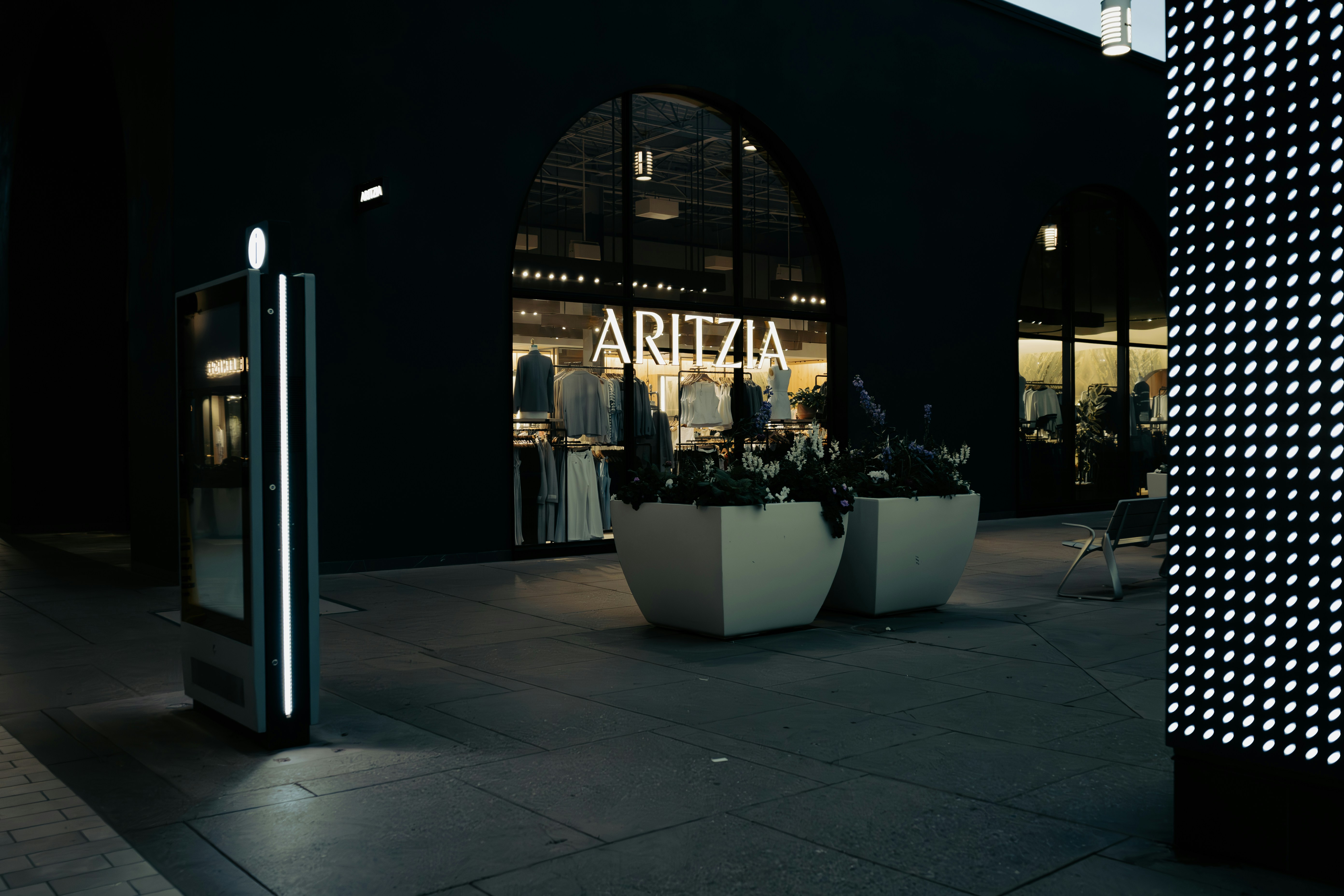 Aritzia store at night