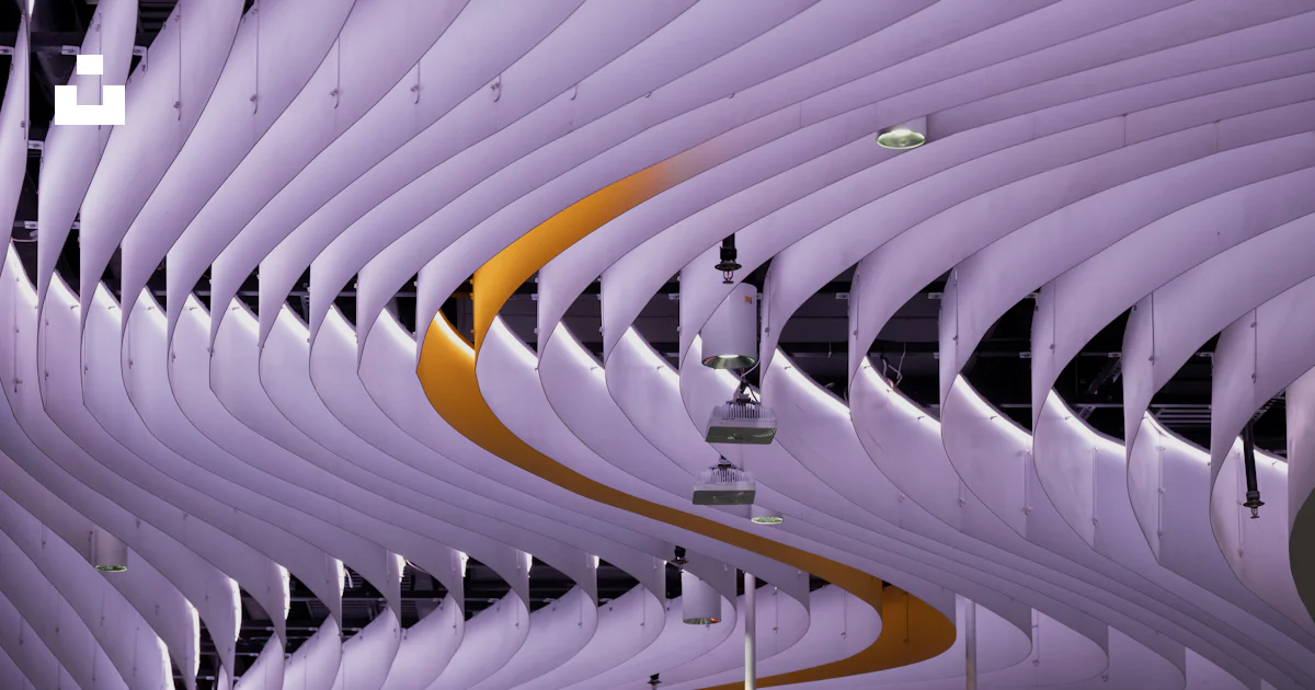 Textured Ceiling Abstract Abstract ceiling design with a golden path. photo – Free Texture Image ...