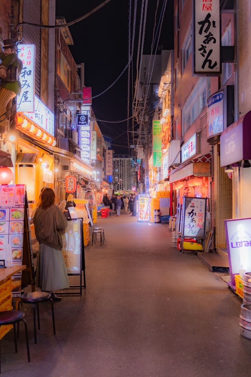 Tokyo street, urban alley, residential street Japan, police tape, crime scene