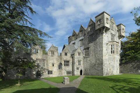 Old stone castle stands proud under the sky