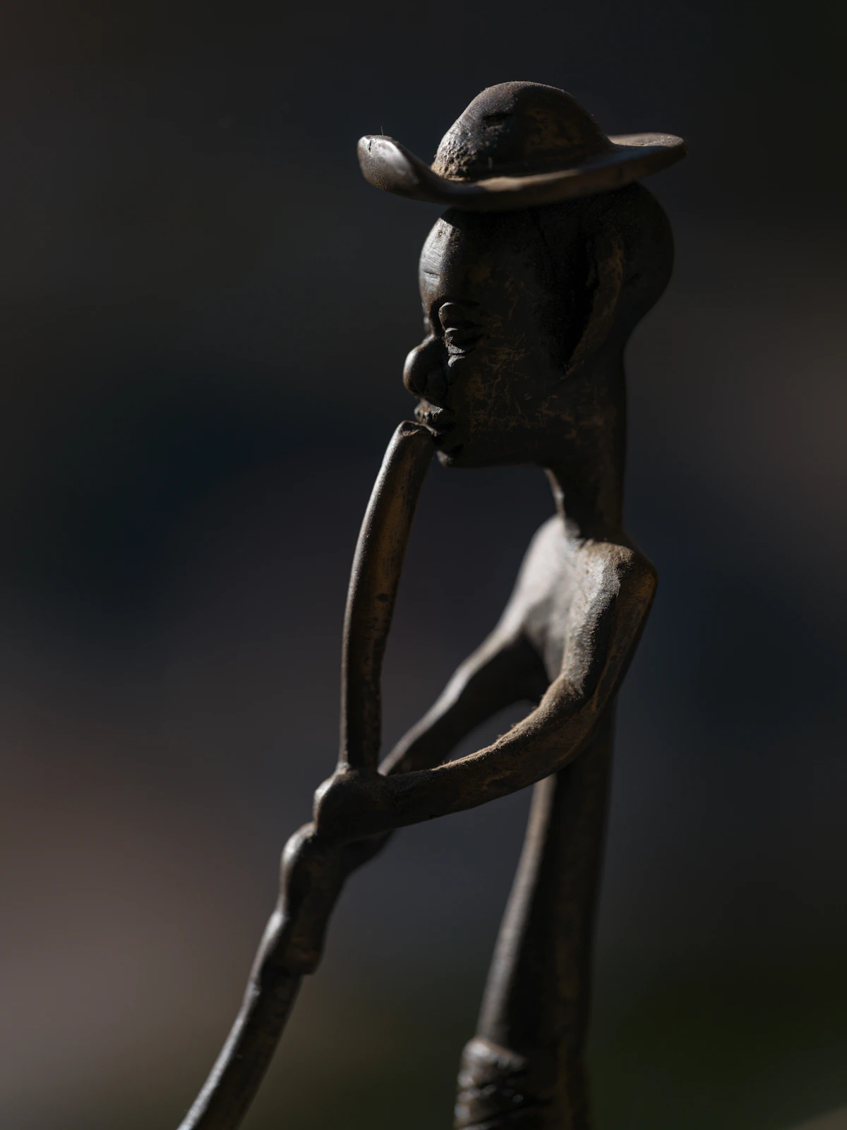 Modernist Bronze Figure of a Musician