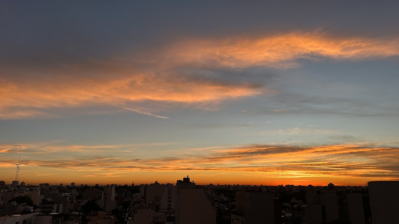Buenos Aires sunset cityscape