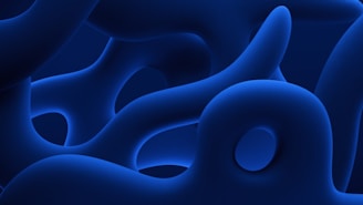 Abstract blue shapes create an interesting pattern.