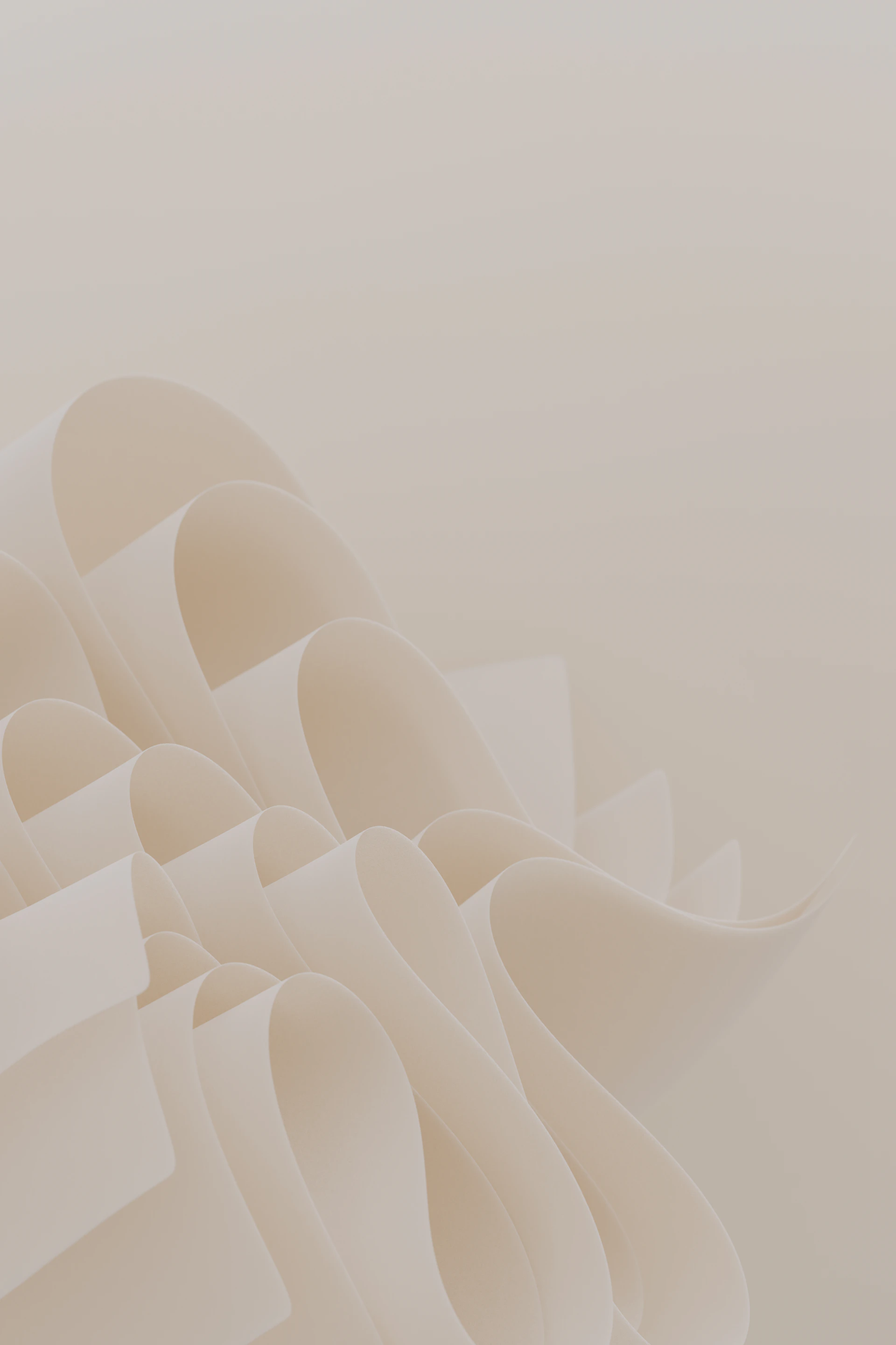 Ribbons create an abstract, rippling design.