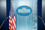 The white house press briefing room is empty.