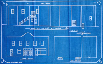 Blueprint for tudor theatre and community hall building