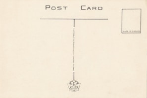 Vintage postcard with 'post card' text.