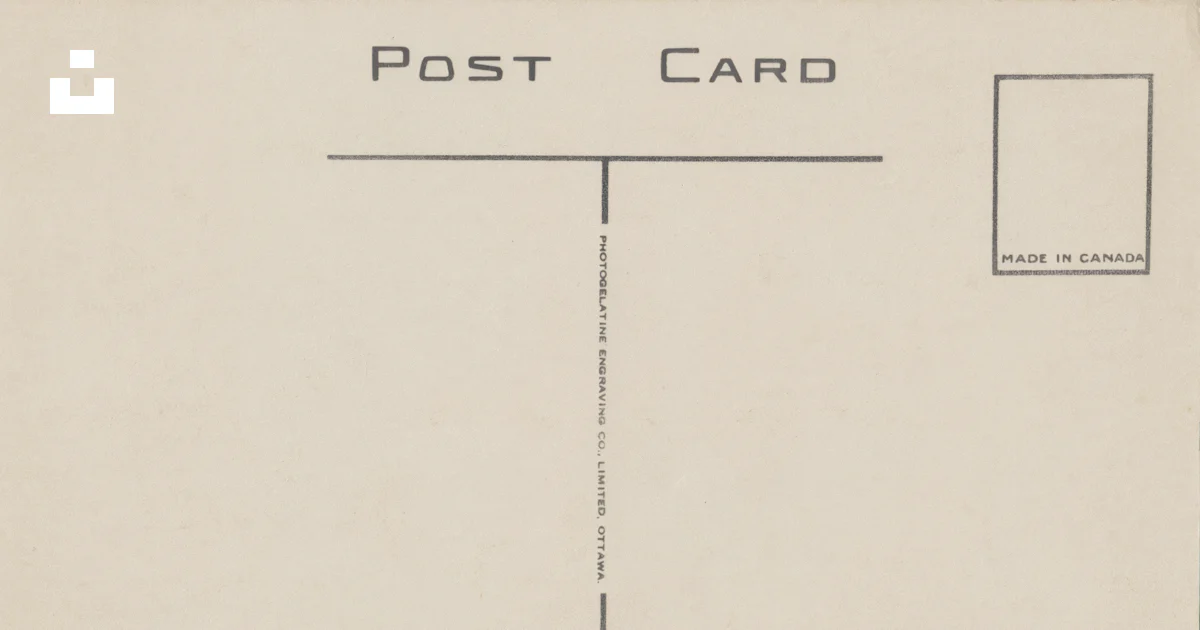 Postal Reverso Reverso de una postal antigua, en blanco y sin usar. foto – Imagen de ...
