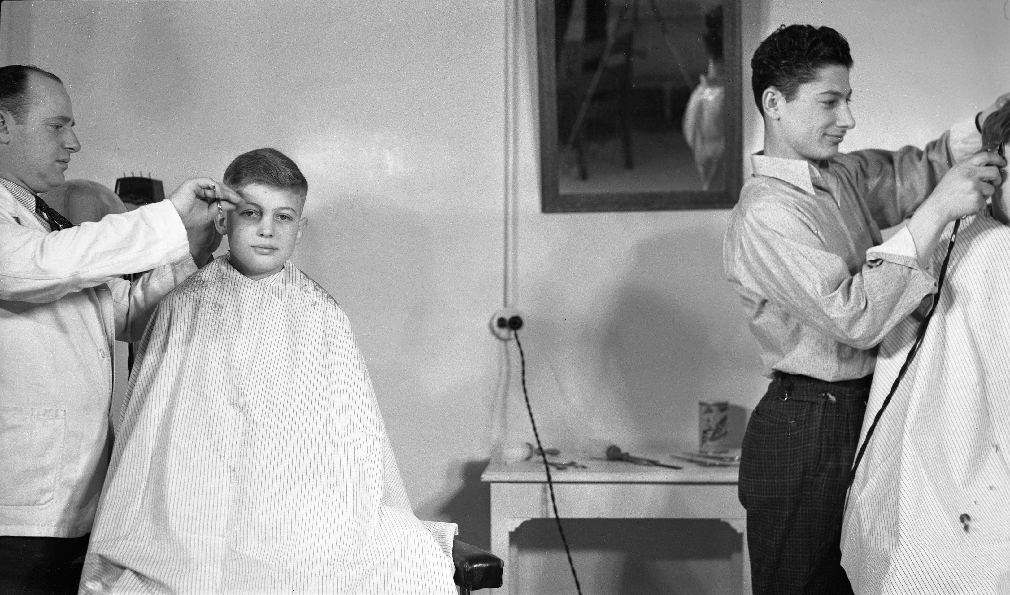 Professional classic men's haircut with clean lines