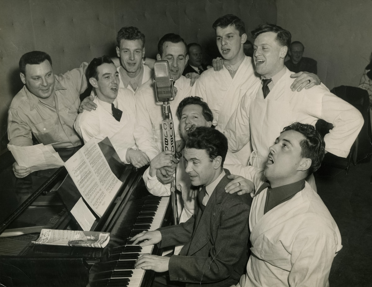 Choral rehearsal in session