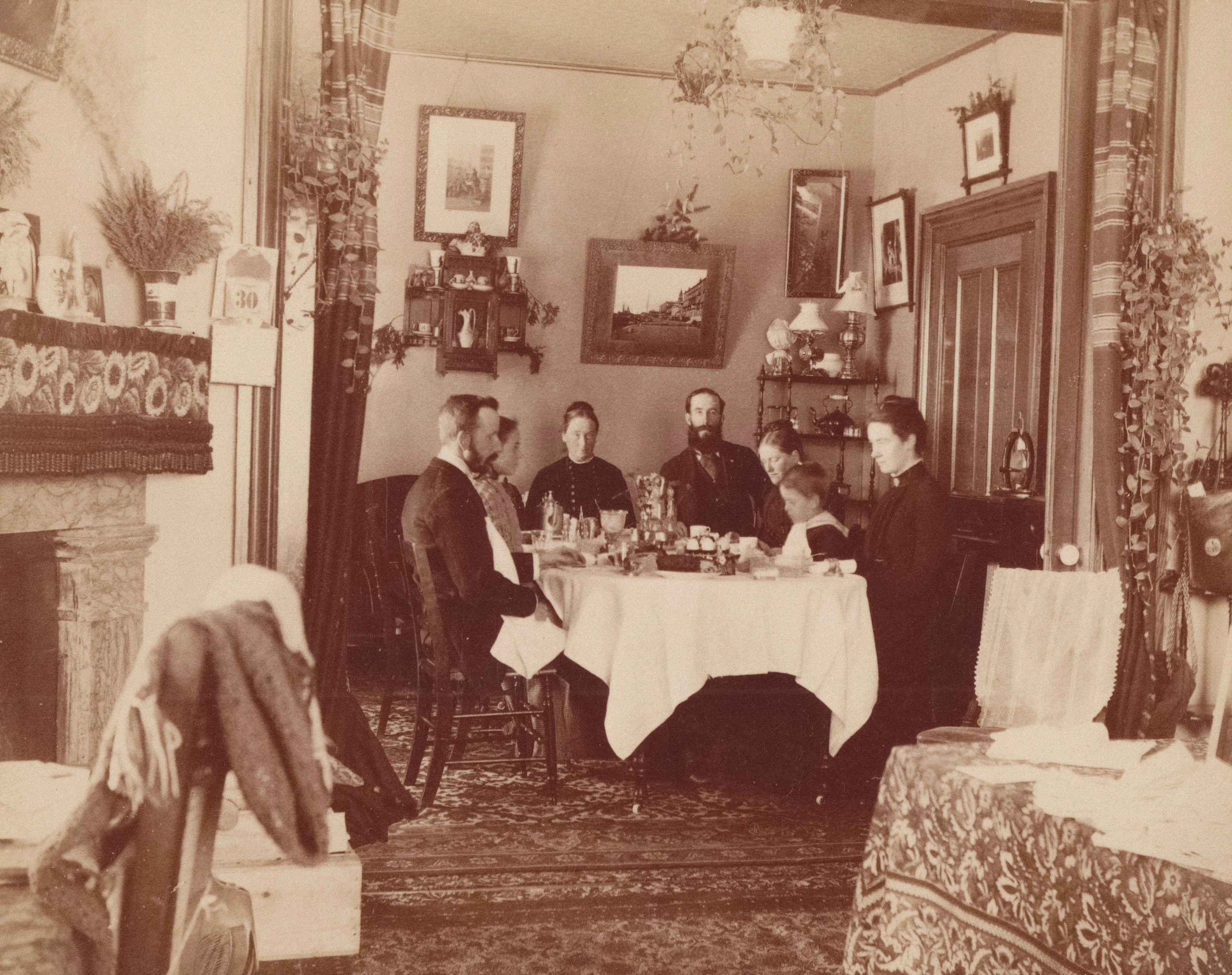 Inside view of Tennstopet with diners enjoying their meals