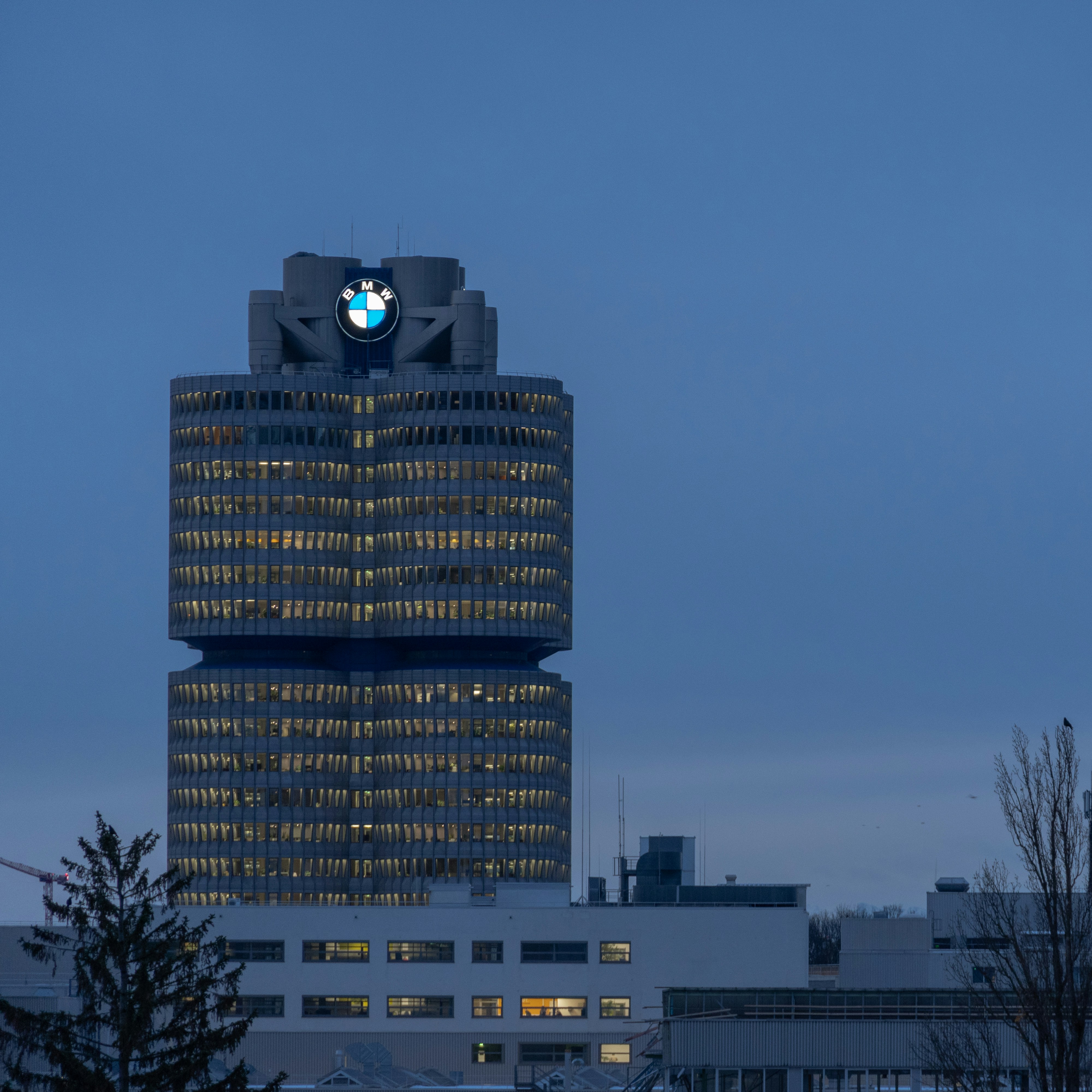 The BMW Tower seen from my hotel room