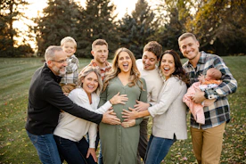 Family joyfully anticipates a new baby's arrival!
