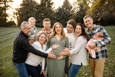 Family joyfully anticipates a new baby's arrival!