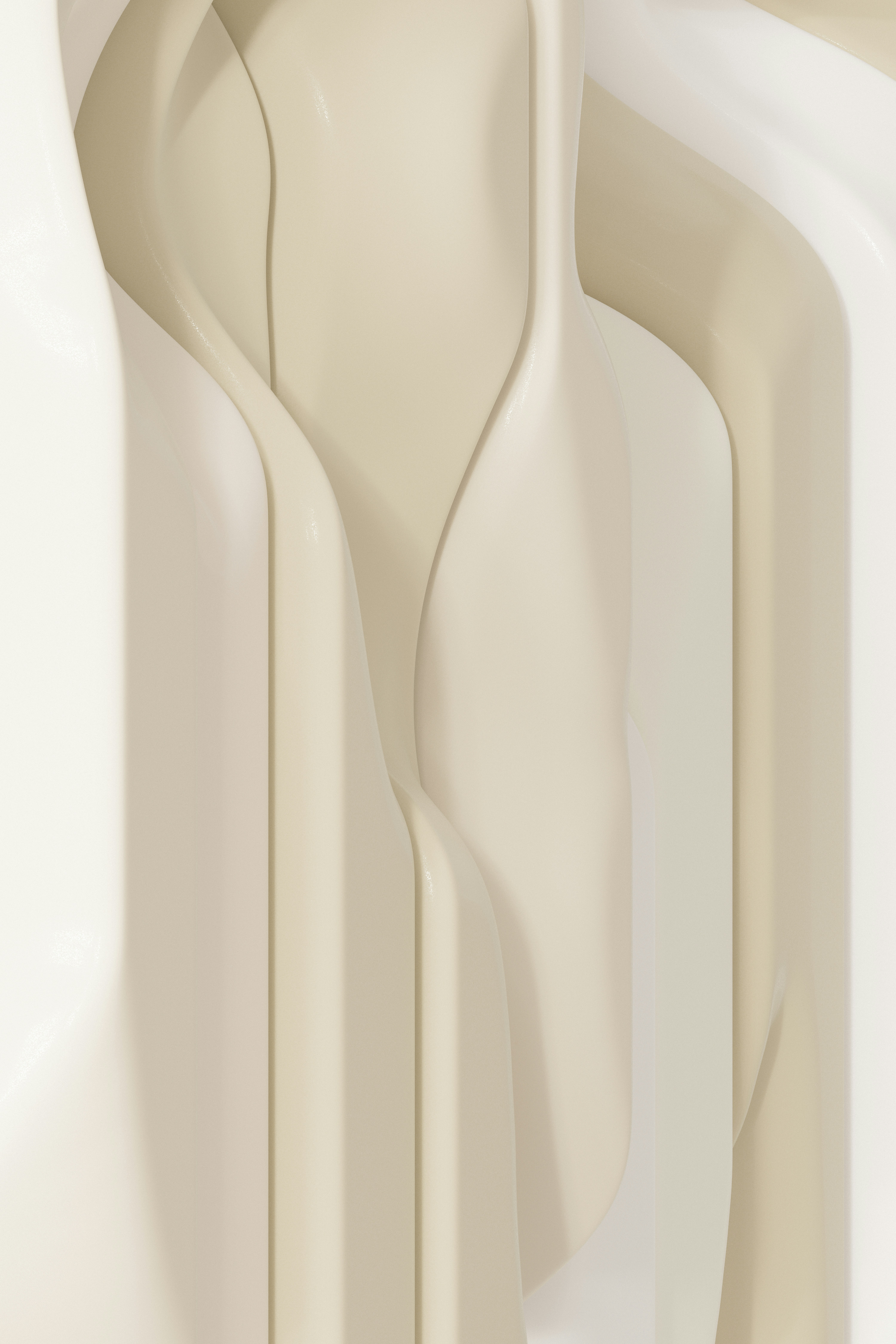 Abstract, soft, creamy white shapes overlap.