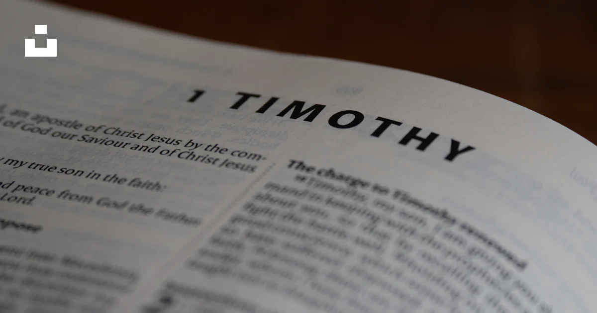 Timothy Text Open bible page showing the book of 1 timothy. photo – Free Text Image ...