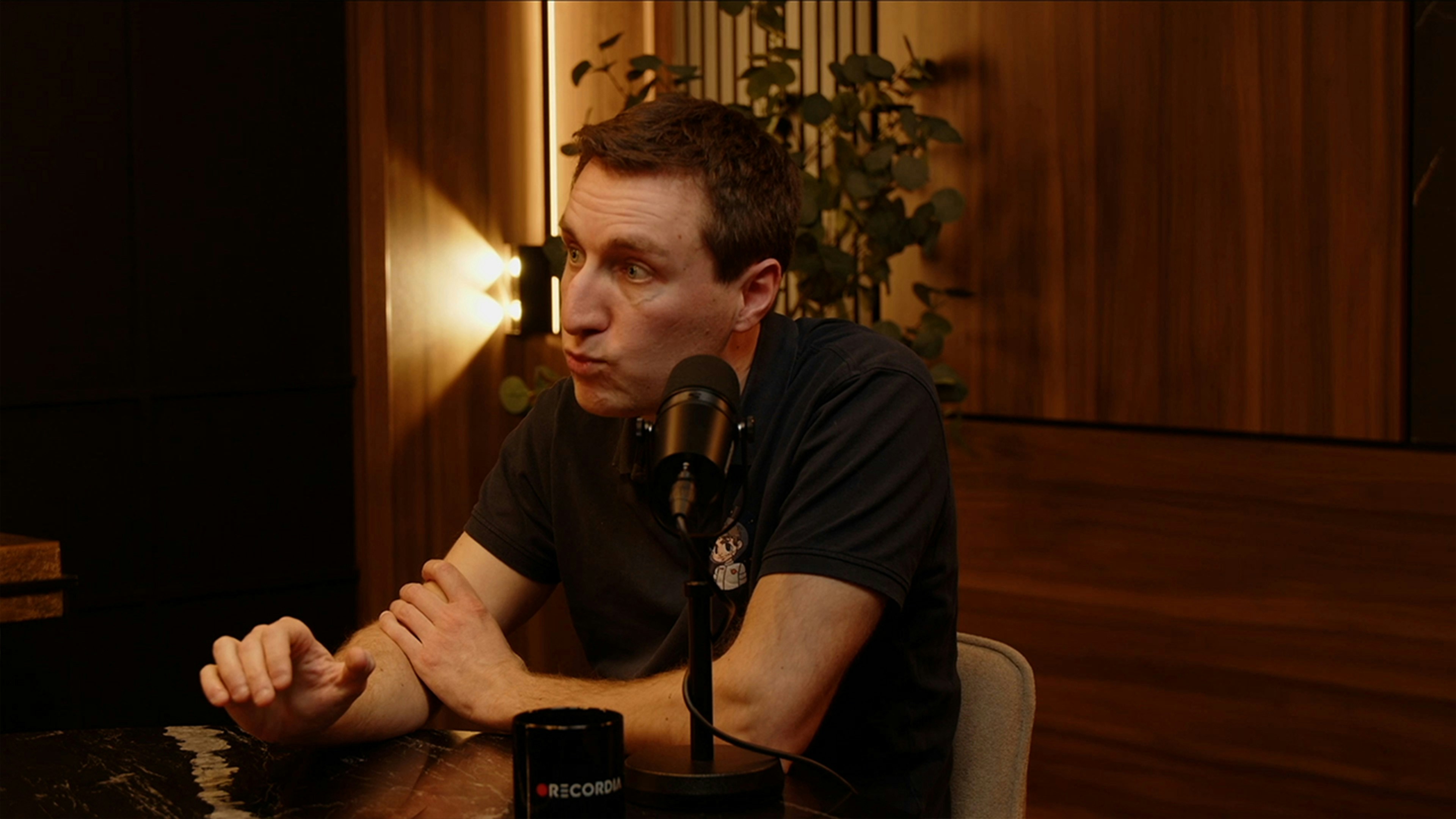Sean Kaufman during an interview - sean kaufman