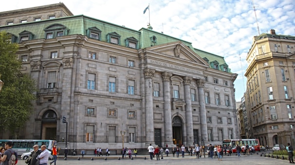 A grand, historic building stands tall in the city.