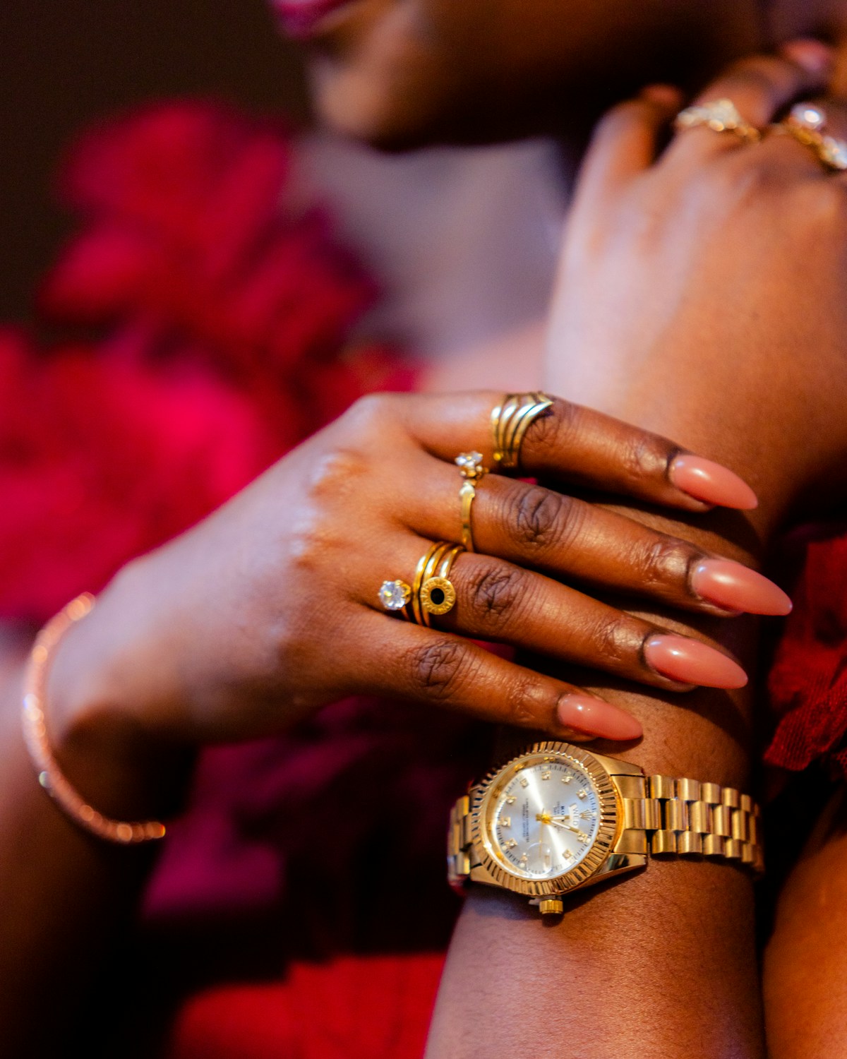 Gold-Tone Ring & Watch Set