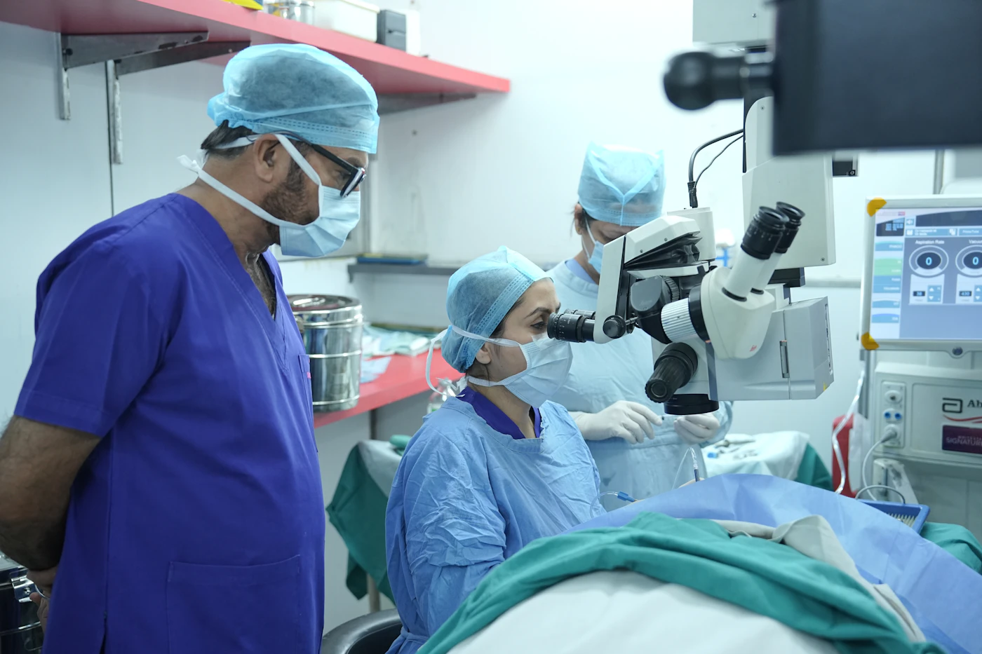 Medical team supporting access to eye care