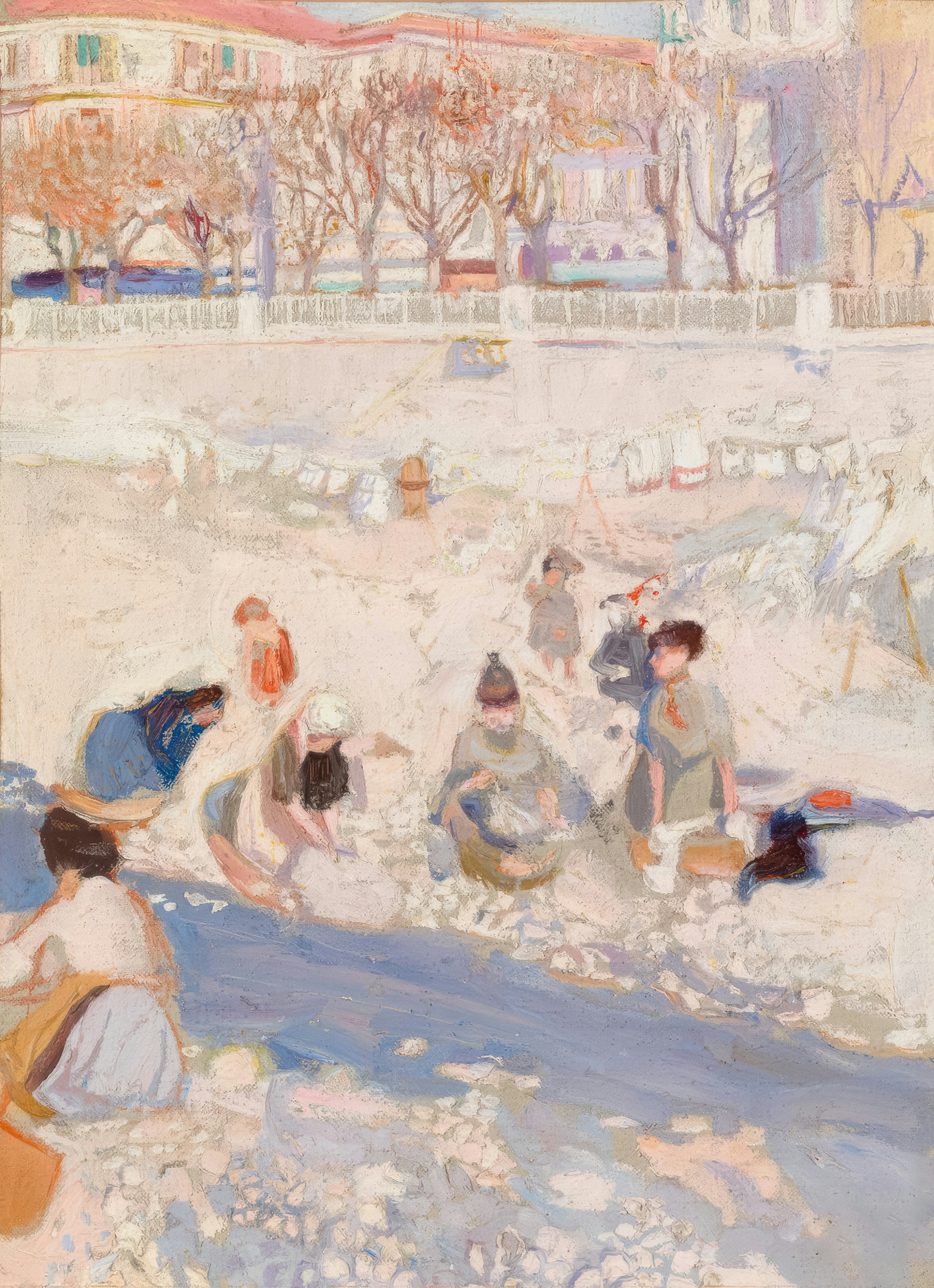 Las mujeres lavan la ropa junto al agua. foto – Imagen de Arte gratuita ...