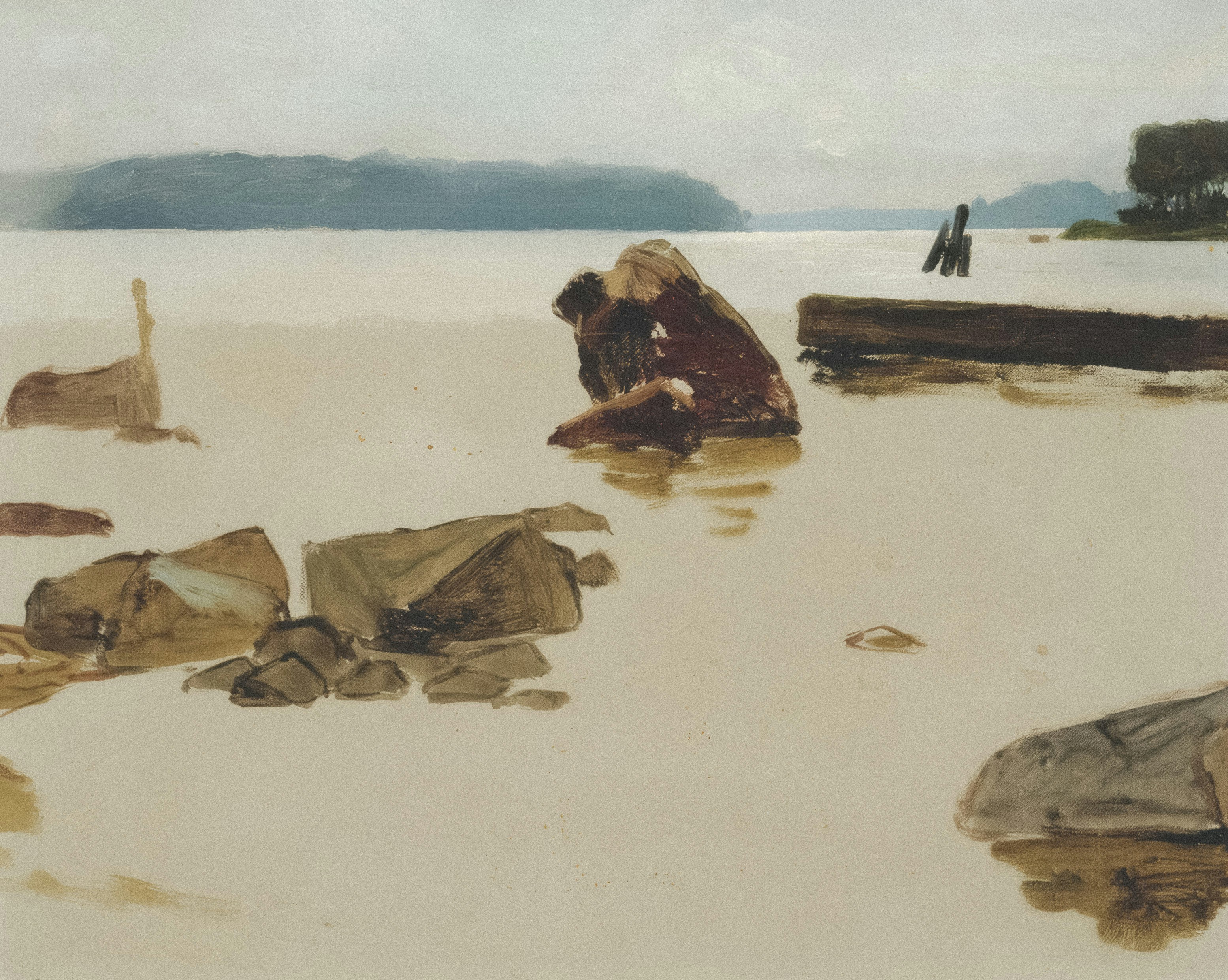 Decoración de clínica con arte oceánico