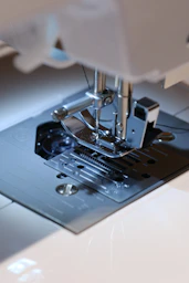 A close-up view of a sewing machine.