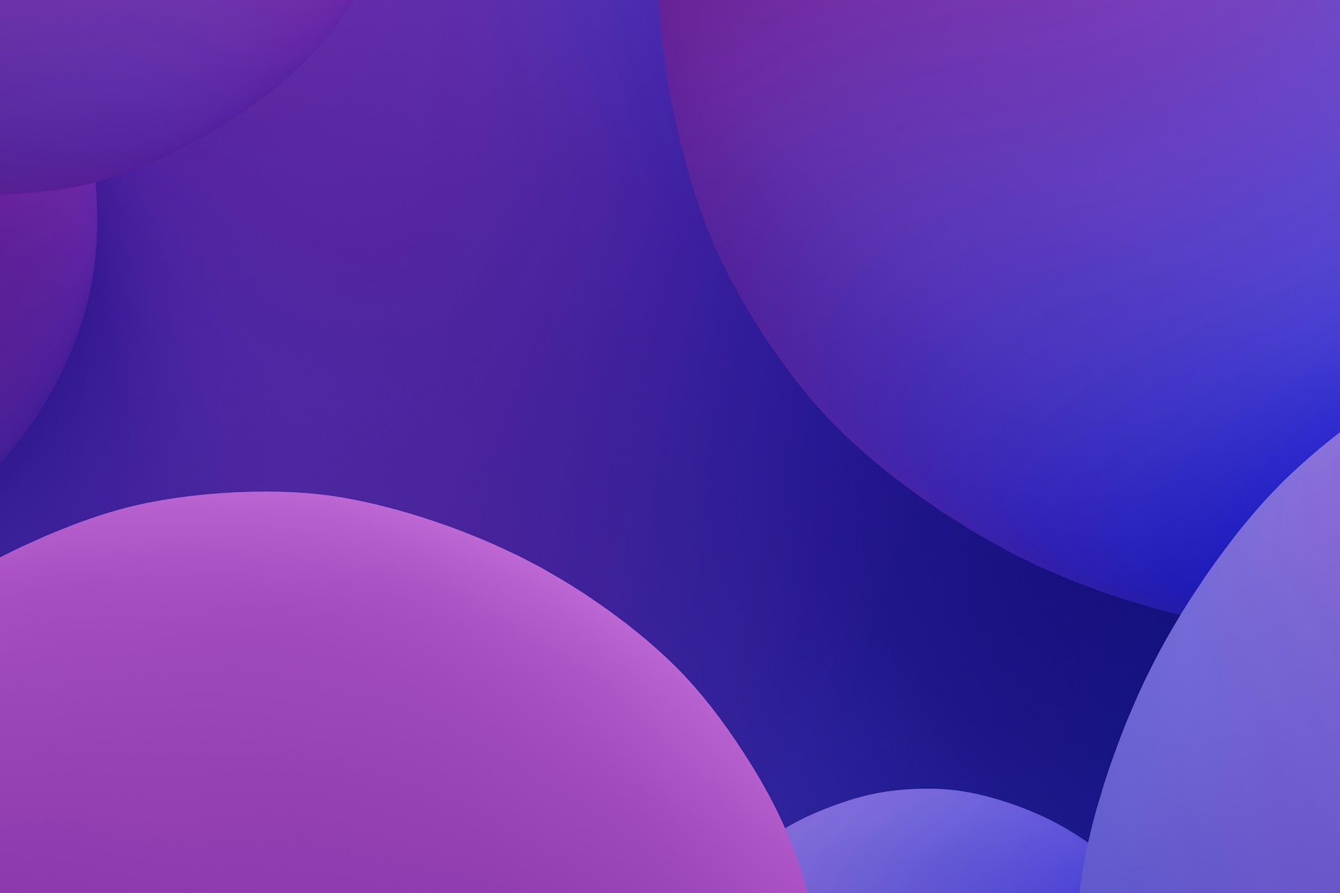 Abstract background featuring purple and blue spheres.