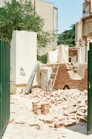 A building is under demolition.
