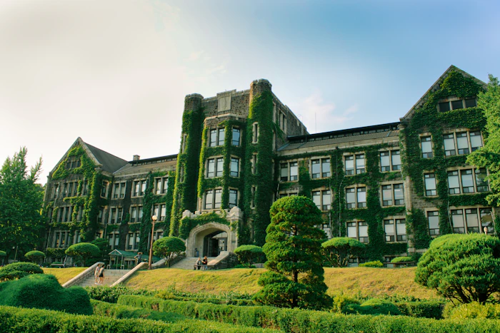 Ivy-covered Seoul university building