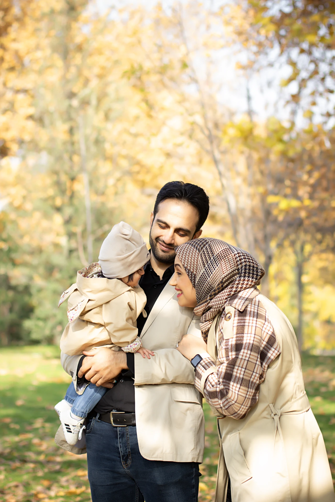 Happy family together outdoors