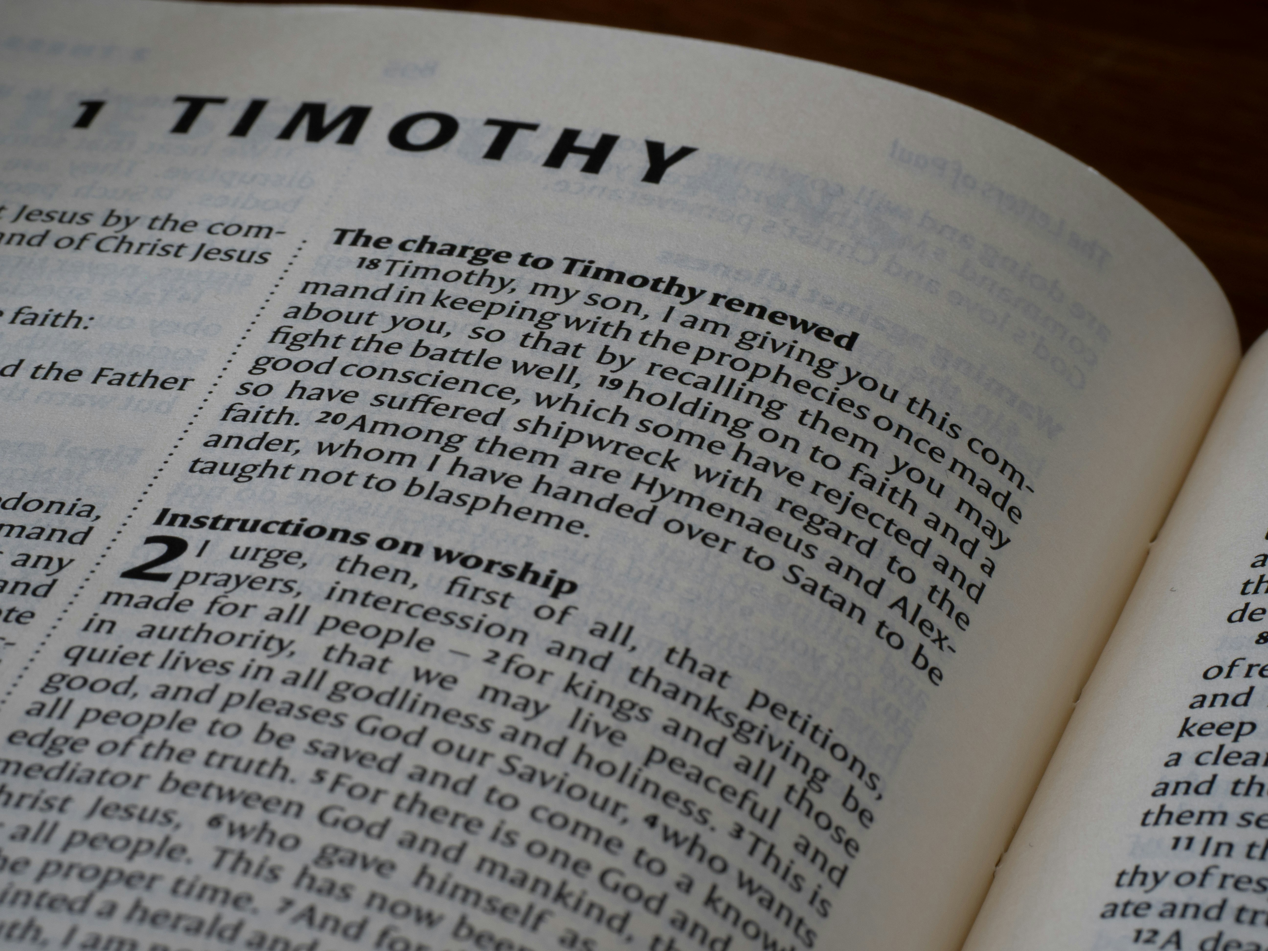 close up, bokeh, bible, new testament, christian, history, text, reading, bible study, devotions, christianity, scripture, epistle, letter, paul, timothy, 1 timothy, youth, church leadership, false teaching, godly life, community, gospel,