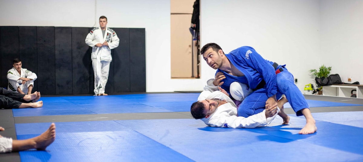 BJJ students training in the gym
