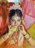 A beautiful indian bride in traditional attire.