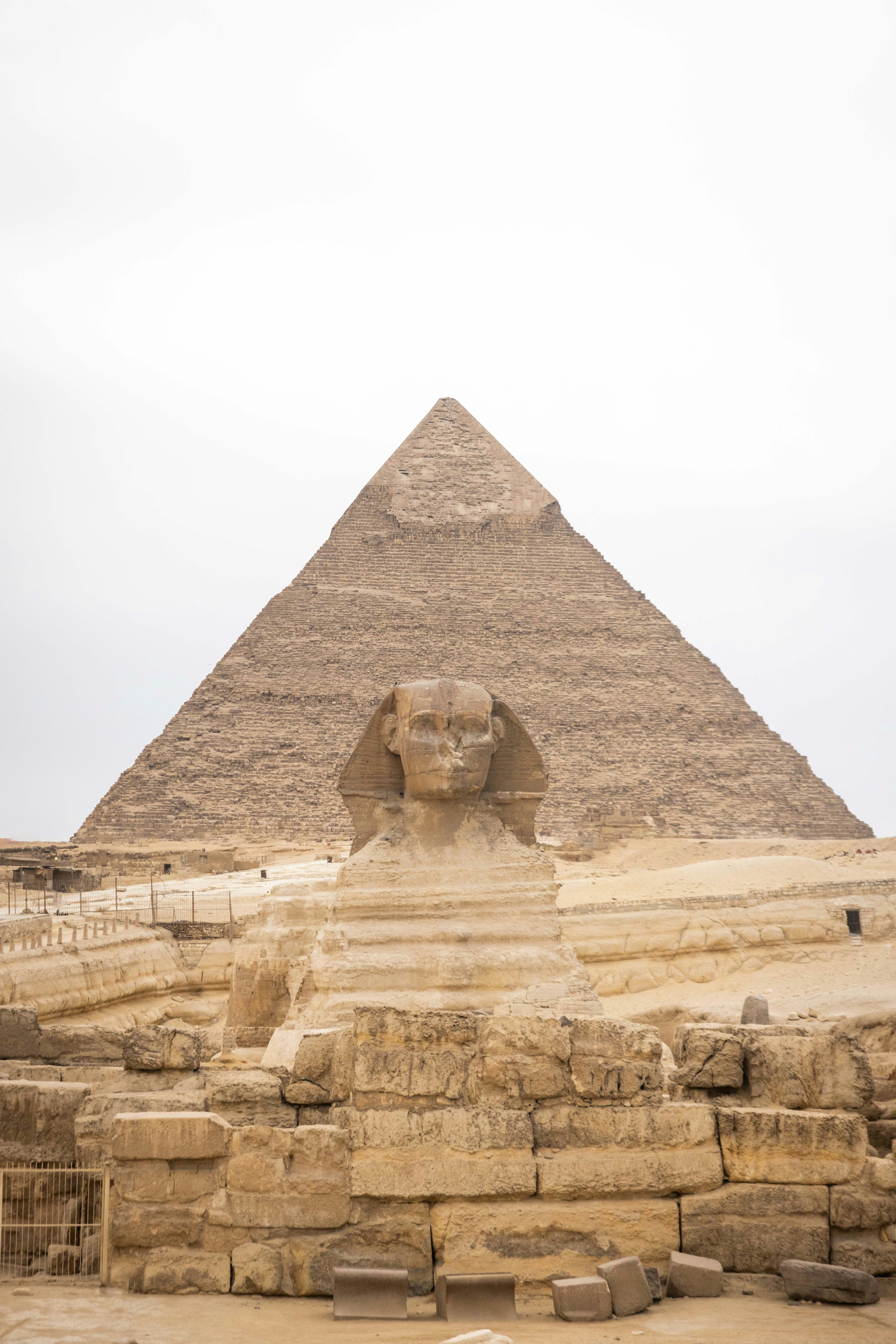 The sphinx and pyramid stand tall in egypt. photo – Free Woman Image on ...