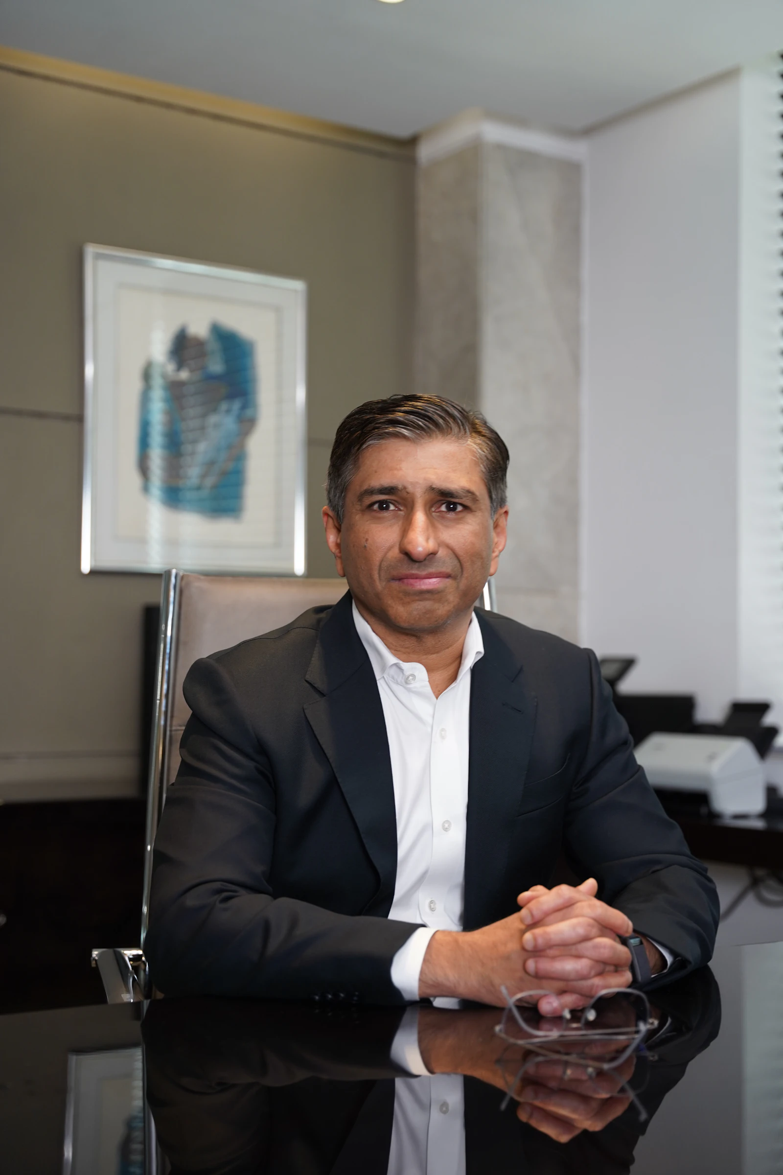 An Indian CFO in his office