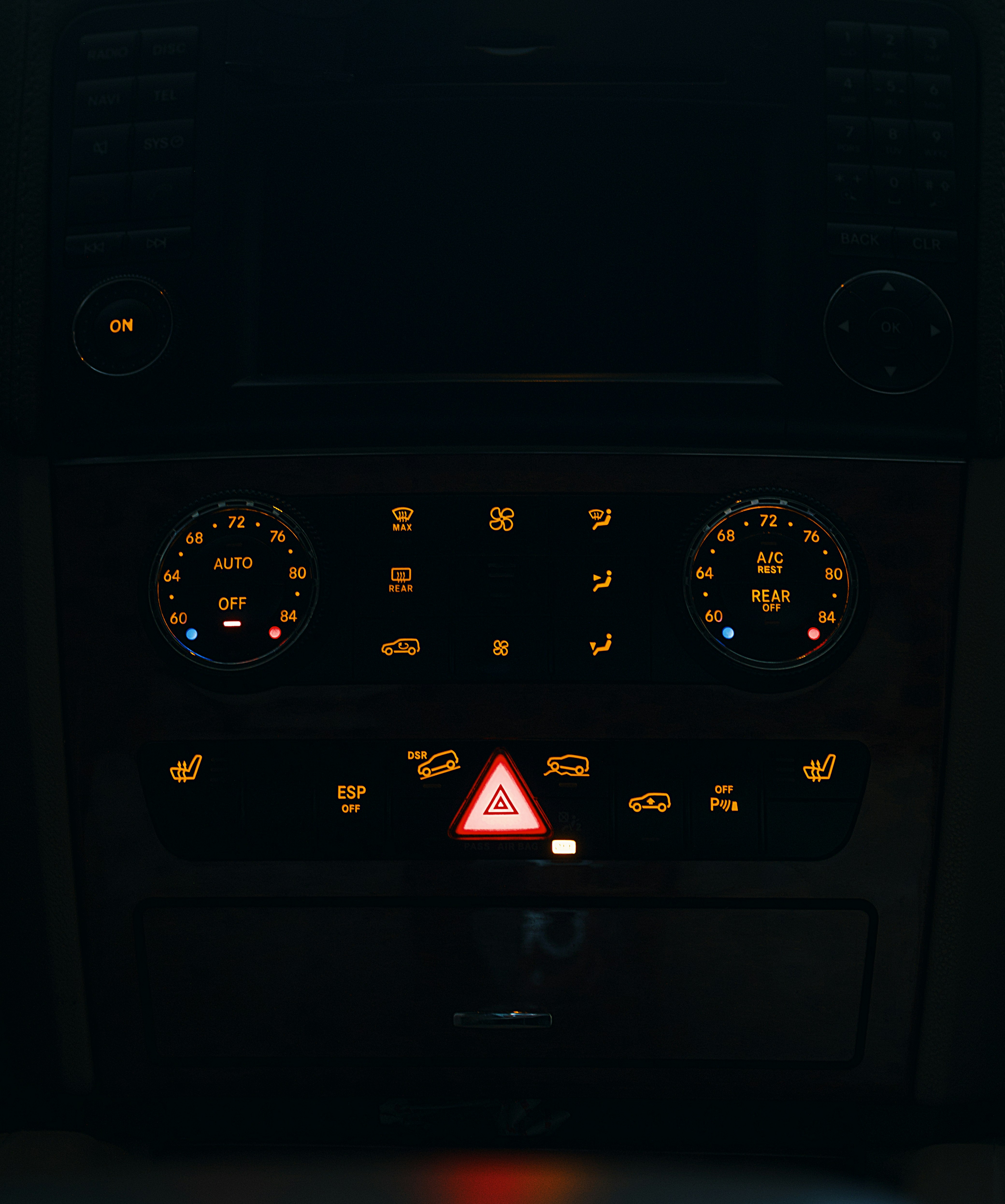 Interior of Mercedes Benz car.