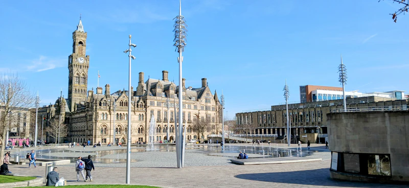 Bradford city centre skyline, West Yorkshire