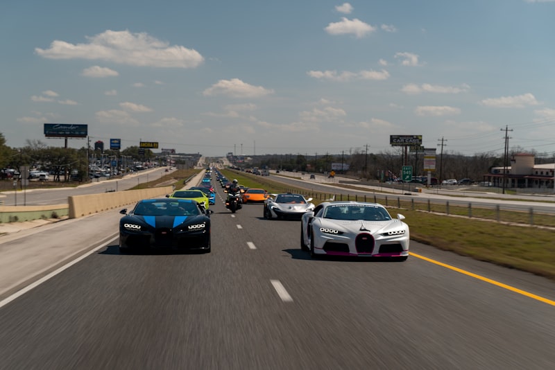 evacuation convoy, desert highway, Middle East border crossing
